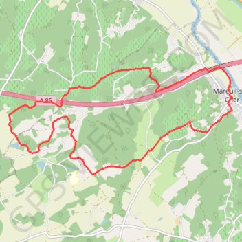 Itinéraire 2023-01-15 08-16, distance, dénivelé, altitude, carte, profil, trace GPS