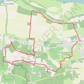 Itinéraire Rando blaison, distance, dénivelé, altitude, carte, profil, trace GPS