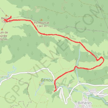 Itinéraire Soum de Counée, distance, dénivelé, altitude, carte, profil, trace GPS