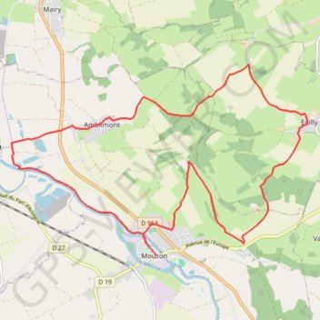 Itinéraire Le chemin des Souverains, distance, dénivelé, altitude, carte, profil, trace GPS