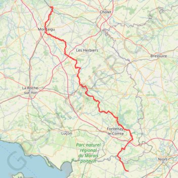 Itinéraire CV00-13963950, distance, dénivelé, altitude, carte, profil, trace GPS