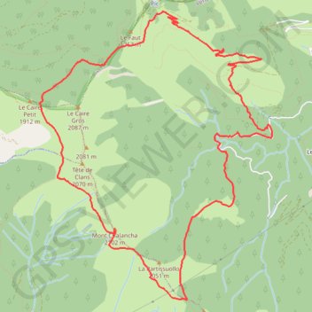 Itinéraire Mont Chalancha, distance, dénivelé, altitude, carte, profil, trace GPS