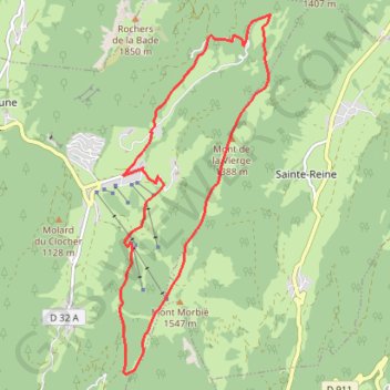 Itinéraire Mont Morbié en boucle, distance, dénivelé, altitude, carte, profil, trace GPS