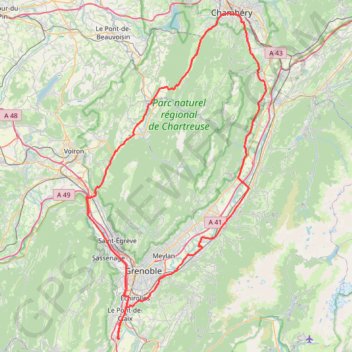 Itinéraire 2020 Tour de la Chartreuse par Voreppe, distance, dénivelé, altitude, carte, profil, trace GPS