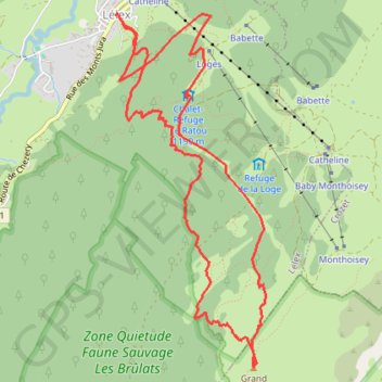 Itinéraire Grand crêt à partir de Lelex, distance, dénivelé, altitude, carte, profil, trace GPS