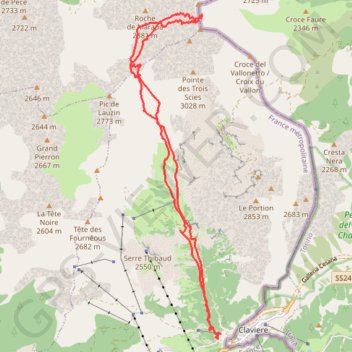 Itinéraire Chalanche Ronde, distance, dénivelé, altitude, carte, profil, trace GPS