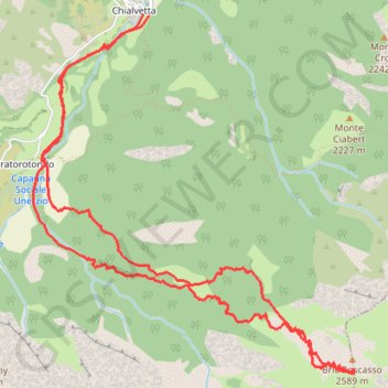 Itinéraire Bric Boscasso, distance, dénivelé, altitude, carte, profil, trace GPS