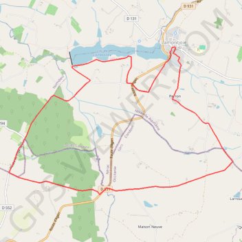 Itinéraire Lamontjoie, un cheminement de Lot-et-Garonne en Gers - Pays d'Albret, distance, dénivelé, altitude, carte, profil, trace GPS