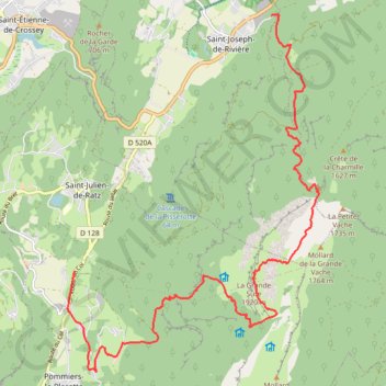 Itinéraire La Sûre par Saint Joseph de Rivière, distance, dénivelé, altitude, carte, profil, trace GPS