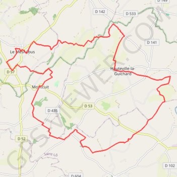 Itinéraire Sur la trace des Tancrède - Hauteville-la-Guichard, distance, dénivelé, altitude, carte, profil, trace GPS