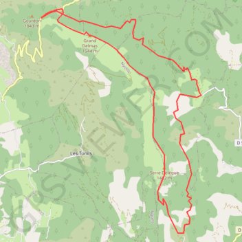 Itinéraire Le Grand Delmas, distance, dénivelé, altitude, carte, profil, trace GPS