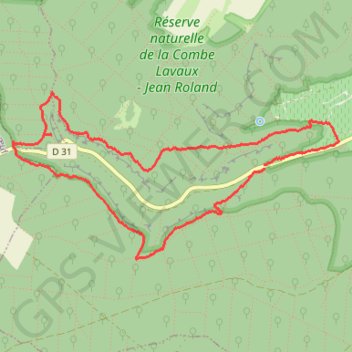 Itinéraire LA COMBE LAVAUX, distance, dénivelé, altitude, carte, profil, trace GPS