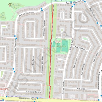 Itinéraire Piste cyclable nord Brossard, distance, dénivelé, altitude, carte, profil, trace GPS
