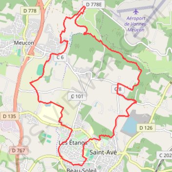 Itinéraire Cæsar en de Saint-Avé à Meucon, distance, dénivelé, altitude, carte, profil, trace GPS
