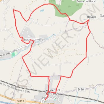 Itinéraire Pommevic - Circuit du château médiéval, distance, dénivelé, altitude, carte, profil, trace GPS