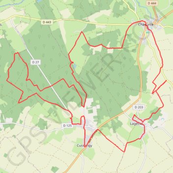 Itinéraire Rando du Chaourçois, distance, dénivelé, altitude, carte, profil, trace GPS