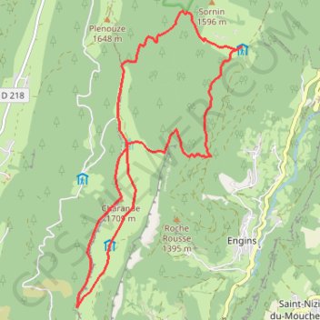 Itinéraire 10 La Molière Court inv, distance, dénivelé, altitude, carte, profil, trace GPS