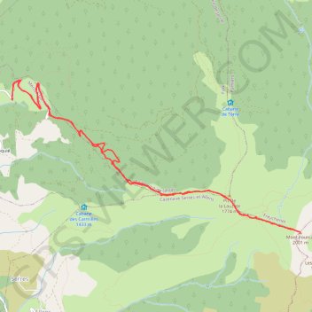 Itinéraire Mont Fourcat, distance, dénivelé, altitude, carte, profil, trace GPS