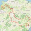 Itinéraire 1 - 75km, distance, dénivelé, altitude, carte, profil, trace GPS