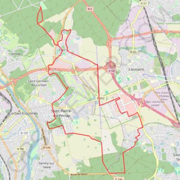 Itinéraire Balade en vélo dans Sénart, distance, dénivelé, altitude, carte, profil, trace GPS