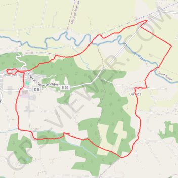 Itinéraire Banos - Montaut, distance, dénivelé, altitude, carte, profil, trace GPS