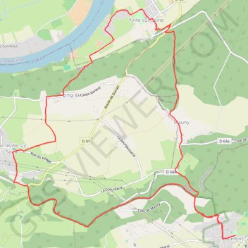 Itinéraire Caumont, distance, dénivelé, altitude, carte, profil, trace GPS