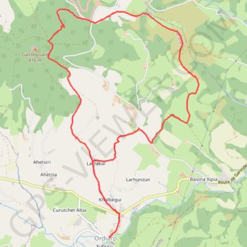 Itinéraire Chapelle Saint GREGOIRE depuis ORDIARP, distance, dénivelé, altitude, carte, profil, trace GPS