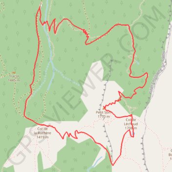 Itinéraire Petit Som, distance, dénivelé, altitude, carte, profil, trace GPS