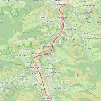 Itinéraire Voie Verte des Gaves, distance, dénivelé, altitude, carte, profil, trace GPS