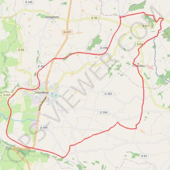 Itinéraire Vallée de la Sée - De la Vallée au Belvédère de Chaulieu, distance, dénivelé, altitude, carte, profil, trace GPS