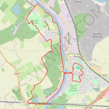 Itinéraire Circuit du pays blanc antoing, distance, dénivelé, altitude, carte, profil, trace GPS