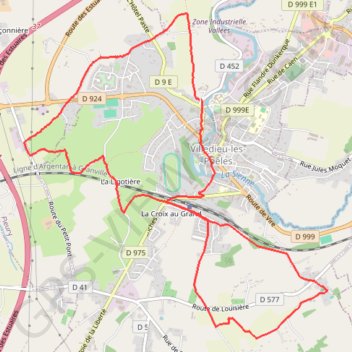 Itinéraire Ceinture Verte - Villedieu-les-Poëles, distance, dénivelé, altitude, carte, profil, trace GPS
