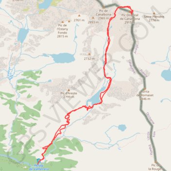 Itinéraire Pic Canalbonne-Canalbona, distance, dénivelé, altitude, carte, profil, trace GPS