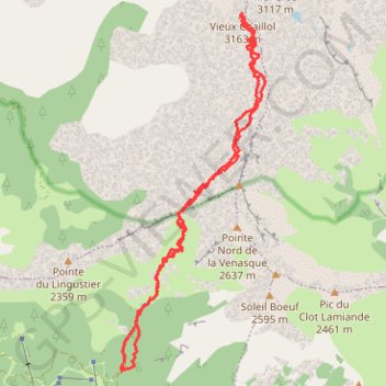Itinéraire Vieux Chaillol, distance, dénivelé, altitude, carte, profil, trace GPS