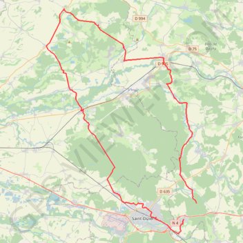 Itinéraire vca55, distance, dénivelé, altitude, carte, profil, trace GPS