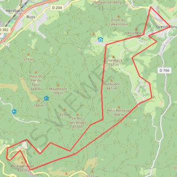Itinéraire Circuit de la Baraque des Boeufs, distance, dénivelé, altitude, carte, profil, trace GPS