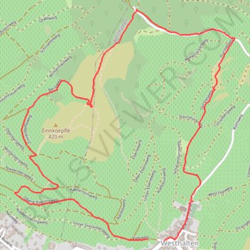 Itinéraire Westhalten, distance, dénivelé, altitude, carte, profil, trace GPS