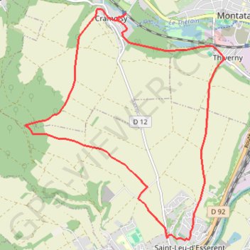 Itinéraire Entre champs et vallées, distance, dénivelé, altitude, carte, profil, trace GPS