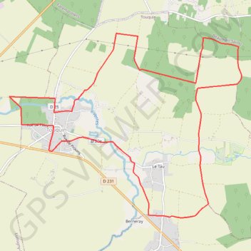 Itinéraire Les Coteaux du Morin et de l'Aubetin - Touquin, distance, dénivelé, altitude, carte, profil, trace GPS