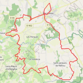 Itinéraire Randonnée du Donjon - Bricquebec, distance, dénivelé, altitude, carte, profil, trace GPS