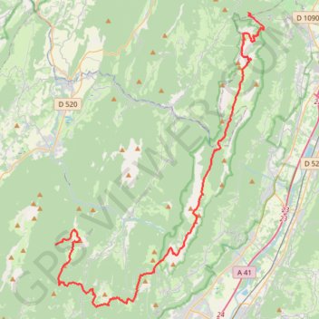 Itinéraire Traversée de la Chartreuse, distance, dénivelé, altitude, carte, profil, trace GPS