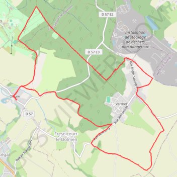 Itinéraire la table des fees Olhain 11km.gpx, distance, dénivelé, altitude, carte, profil, trace GPS