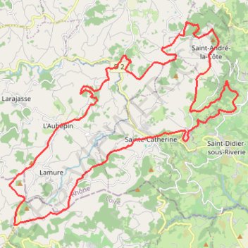 Itinéraire Signal de Saint-André-La-Côte depuis Lamure, distance, dénivelé, altitude, carte, profil, trace GPS