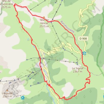 Itinéraire PIED_SEYNE-17-les foux d'allos 16.5 km 1233 md+, distance, dénivelé, altitude, carte, profil, trace GPS