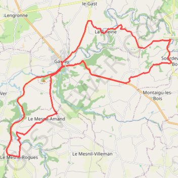 Itinéraire TM2023 Circuit Départ de Gavray, distance, dénivelé, altitude, carte, profil, trace GPS