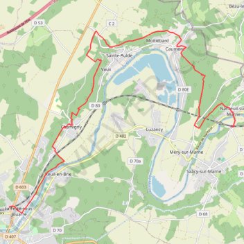 Itinéraire Une boucle de marne, distance, dénivelé, altitude, carte, profil, trace GPS