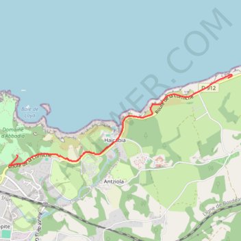 Itinéraire Cote basque Hendaye-aller, distance, dénivelé, altitude, carte, profil, trace GPS