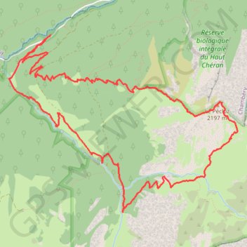 Itinéraire Mont Pécloz en traversée (Bauges), distance, dénivelé, altitude, carte, profil, trace GPS