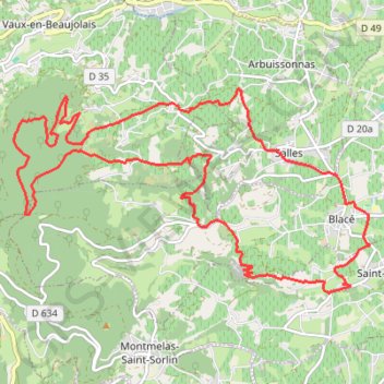 Itinéraire St Julien V2 - 21Km, distance, dénivelé, altitude, carte, profil, trace GPS