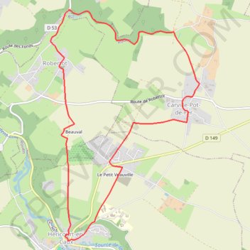 Itinéraire Sur les pas de Jehan le Povremoyne - Héricourt-en-Caux, distance, dénivelé, altitude, carte, profil, trace GPS